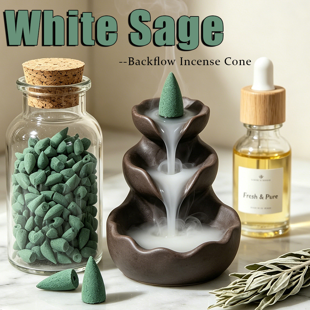 Home Fragrance Vanilla - Conos de Incienso de Salvia Blanca