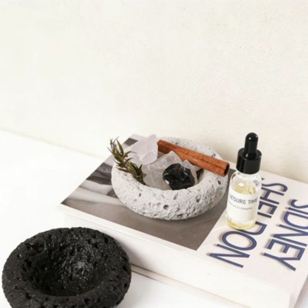 Home Fragrance Japan - Portavelas de Cemento con Diseño de