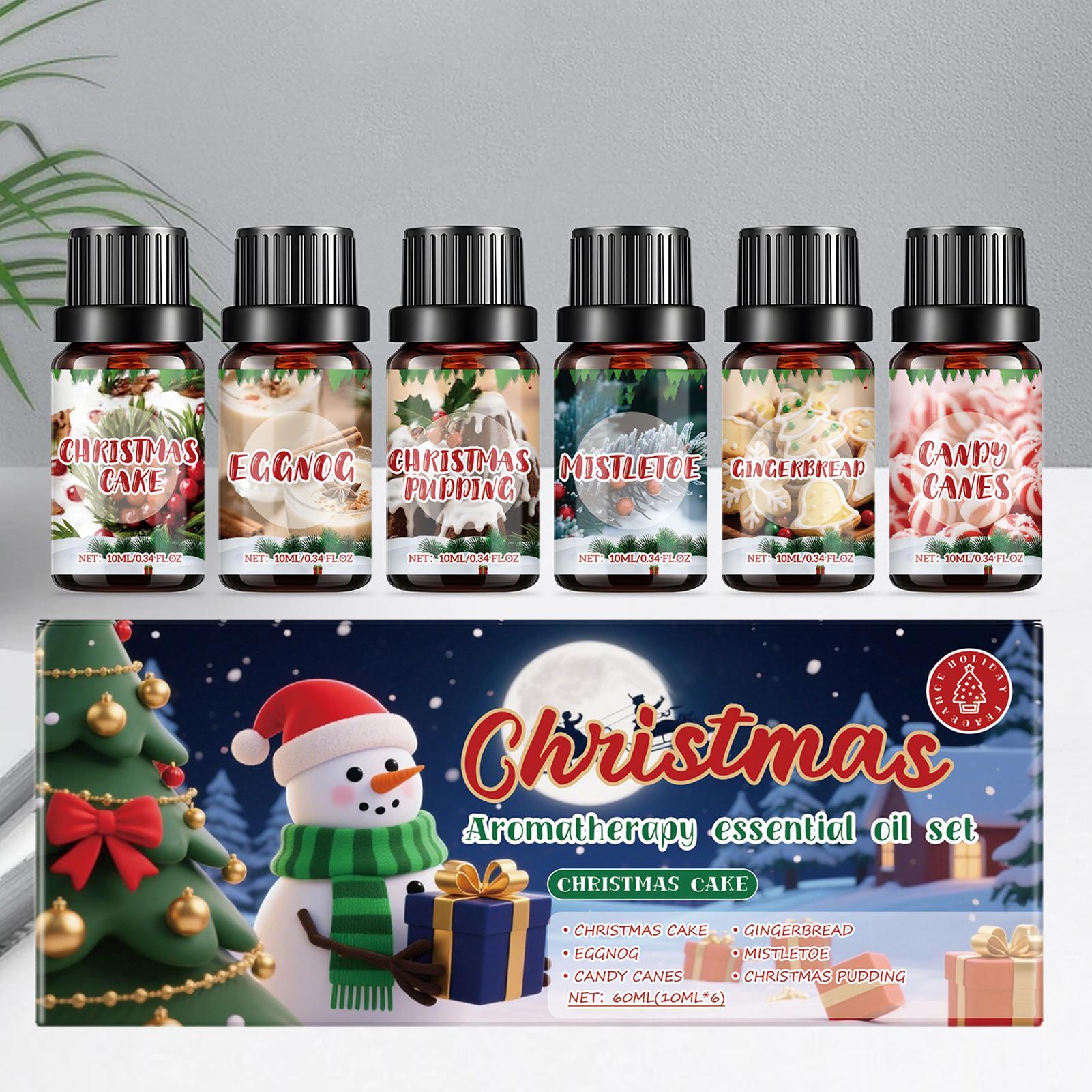 Xmas Home Fragrance - Juego de aceites aromáticos navideños para