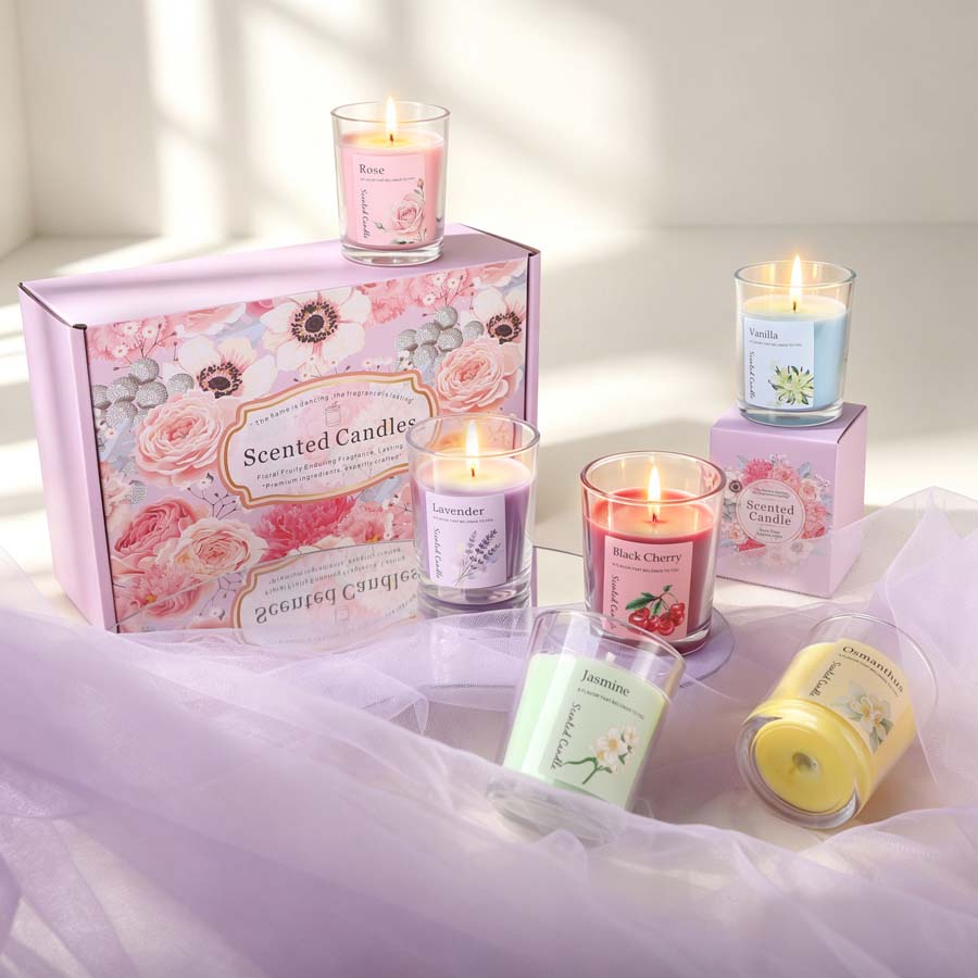 Fragrance Home Decor - Set de Regalo de Velas Aromáticas