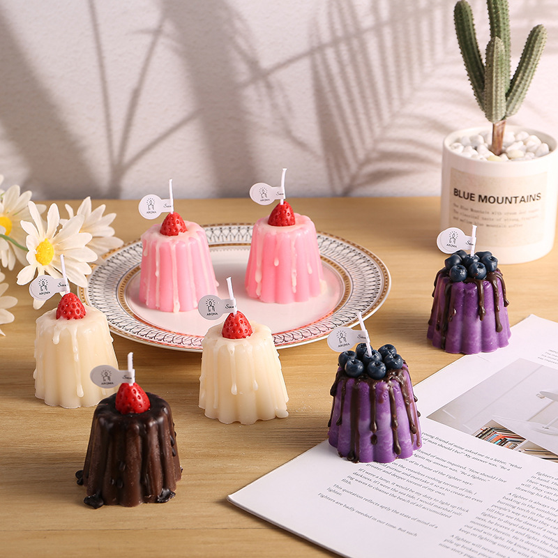 Vela de aromaterapia con pudín - Home Fragrance Blueberry Scented Candle reseña y precio