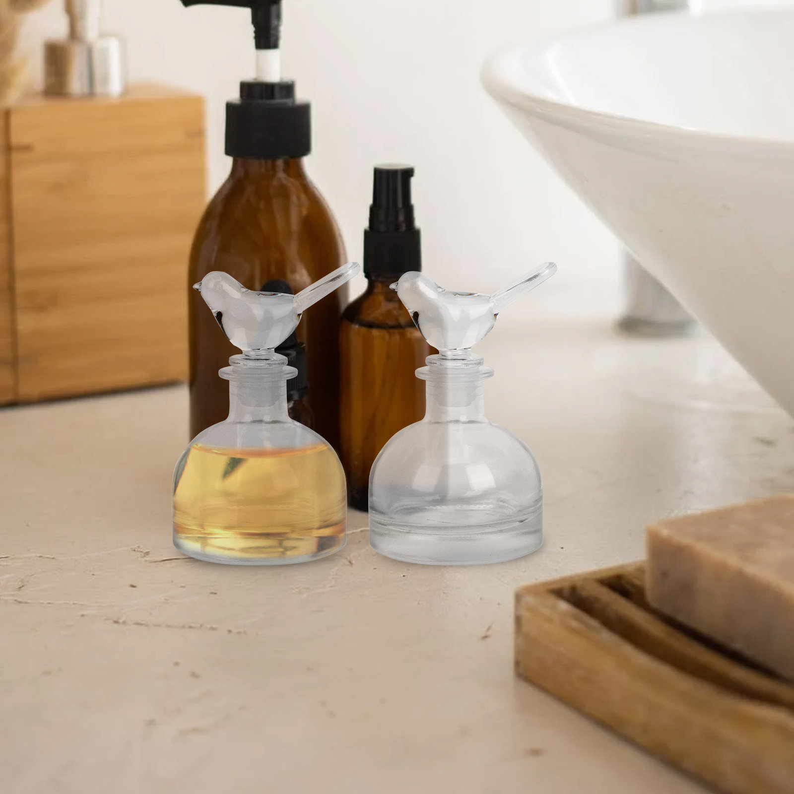 2 botellas de vidrio para perf - Fragrance Home Decor reseña y precio